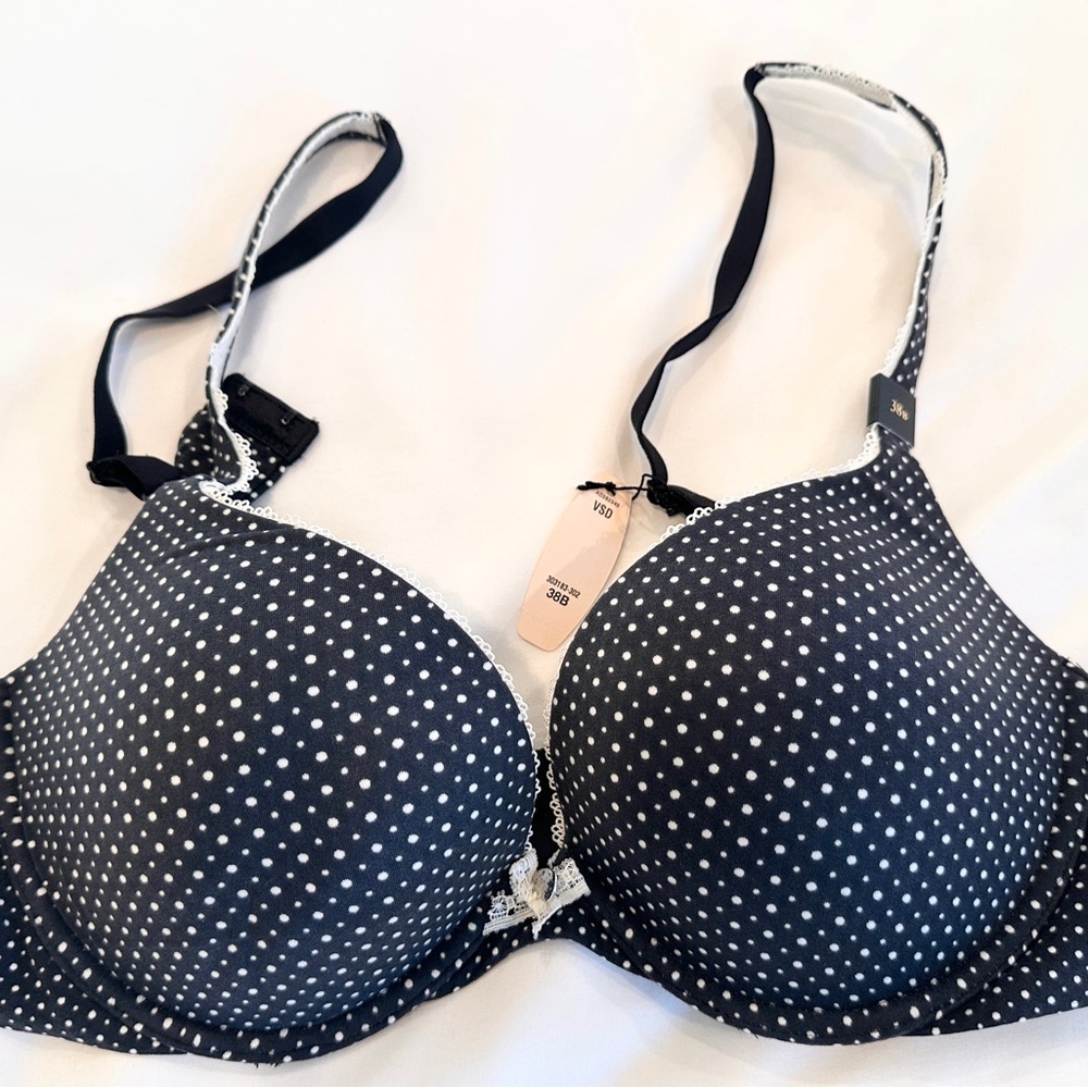 New Body by Victoria's Secret Black and White Underwire Bra with Polka Dots